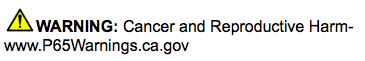 CA - Prop 65 Label